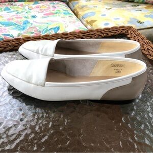 Enzo Angiolini Liberty Leather Loafers 3-Tone White/Cream/Taupe Women’s 10 Shoes